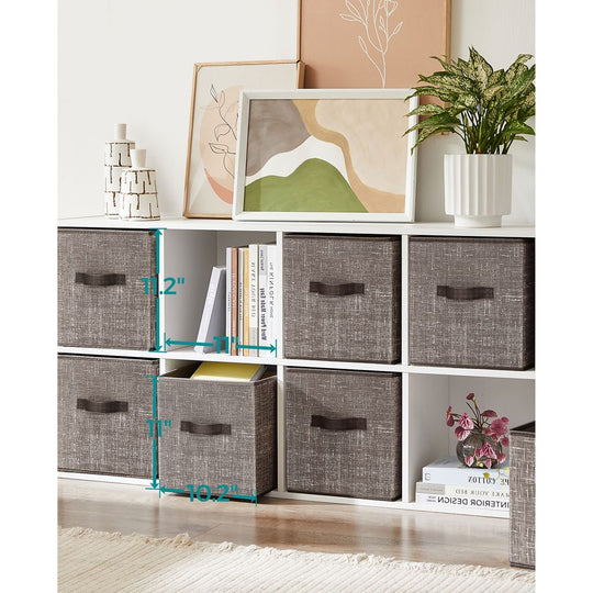Fabric Storage Cubes | Set of 6 Foldable Storage Bins