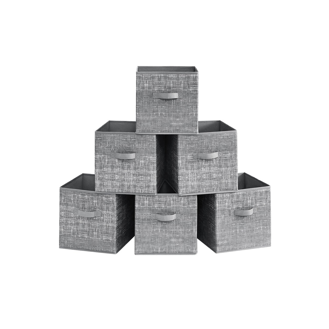 Fabric Storage Cubes | Set of 6 Foldable Storage Bins