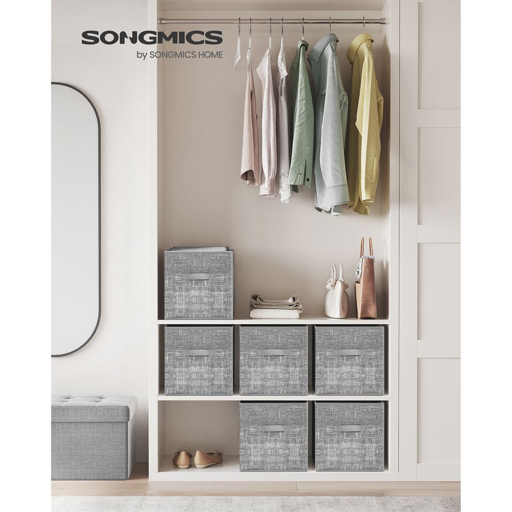 Fabric Storage Cubes | Set of 6 Foldable Storage Bins