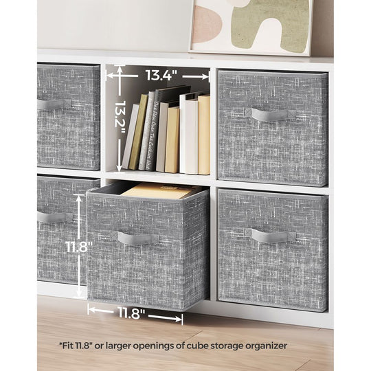 Fabric Storage Cubes | Set of 6 Foldable Storage Bins