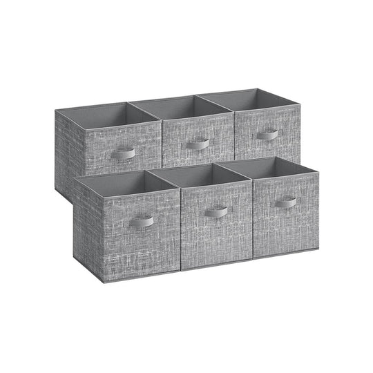 Fabric Storage Cubes | Set of 6 Foldable Storage Bins