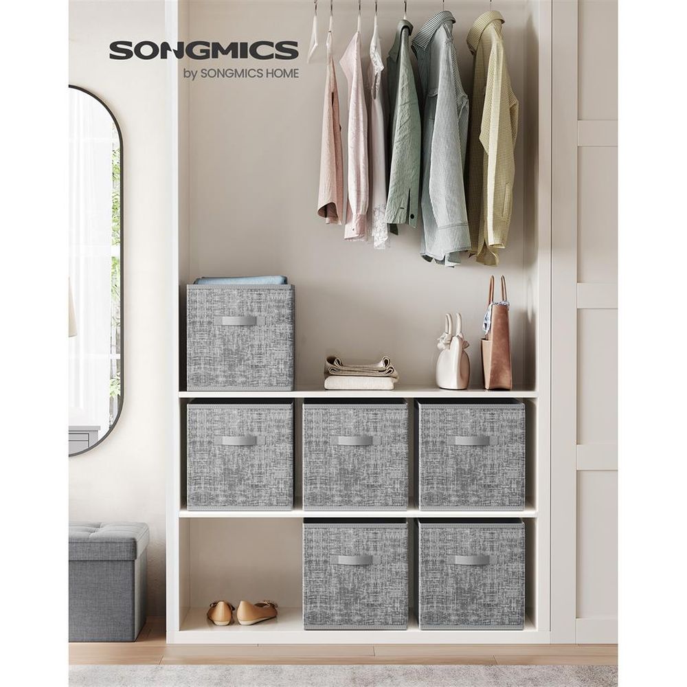 Fabric Storage Cubes | Set of 6 Foldable Storage Bins