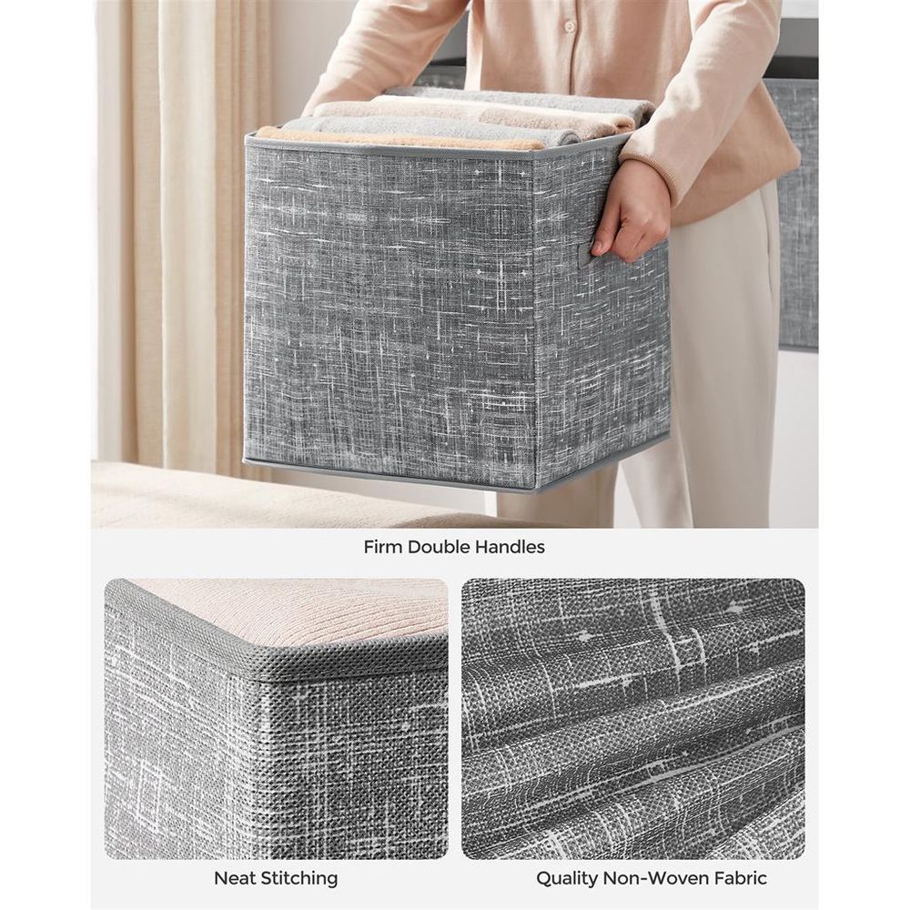 Fabric Storage Cubes | Set of 6 Foldable Storage Bins