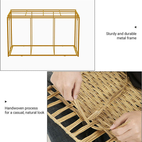 Large Storage Basket With Lid | Woven Hamper For Blankets