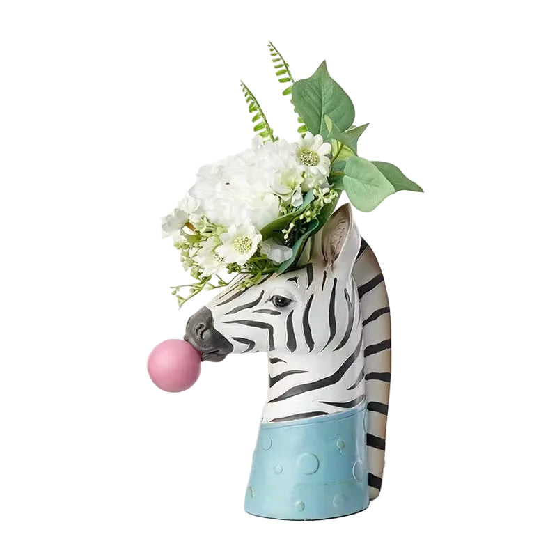 Animal Bust Sculptural Vase