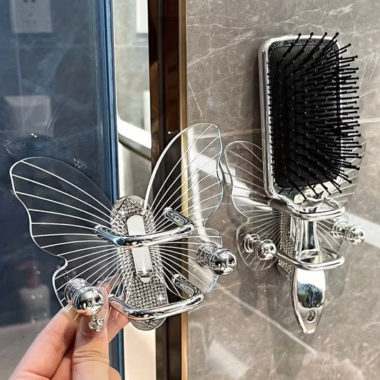 Butterfly Wall Storage Rack | Decorative Bathroom Organizer