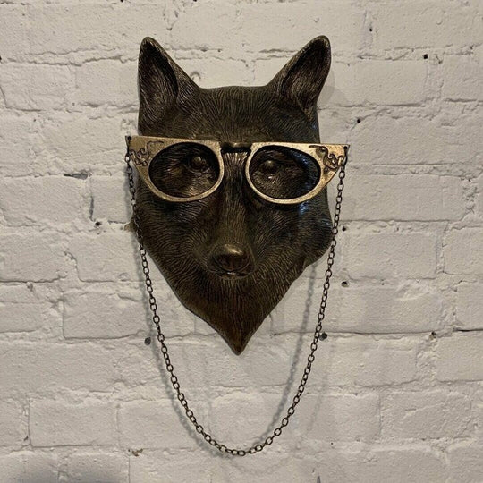 Novelty Animal Head Wall Decor | Deer With Glasses Sculpture