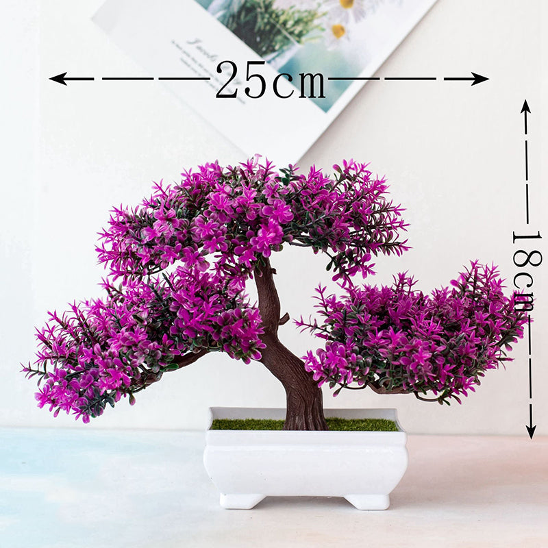 Artificial Flowering Bonsai | Faux Tabletop Tree Decor