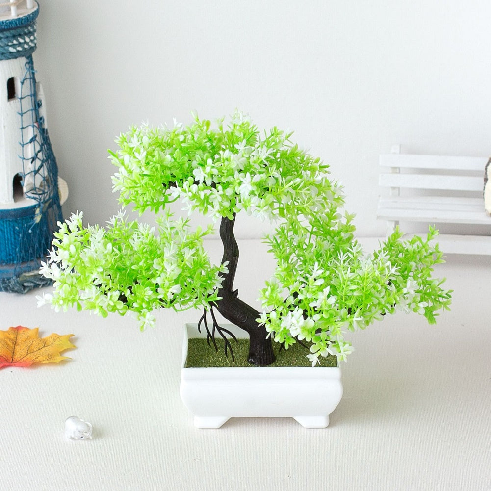 Artificial Flowering Bonsai | Faux Tabletop Tree Decor
