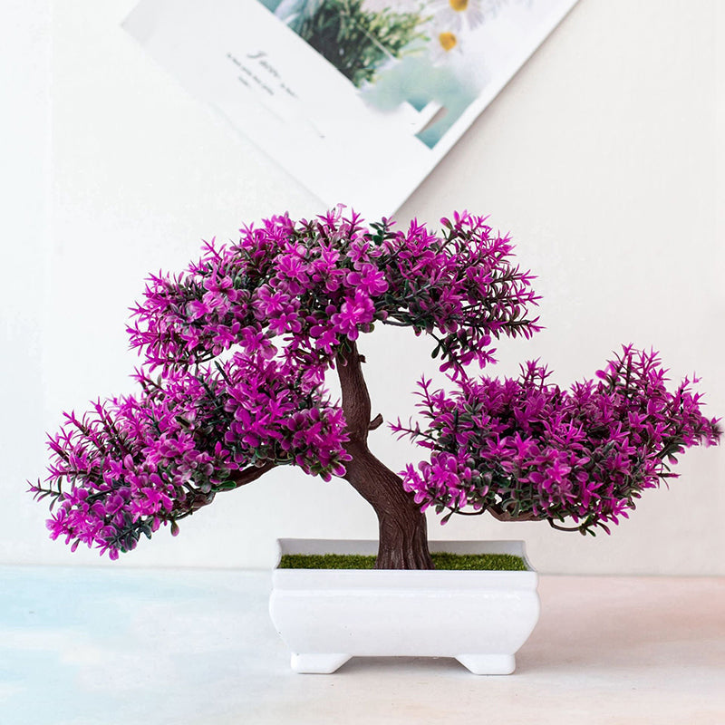 Artificial Flowering Bonsai | Faux Tabletop Tree Decor