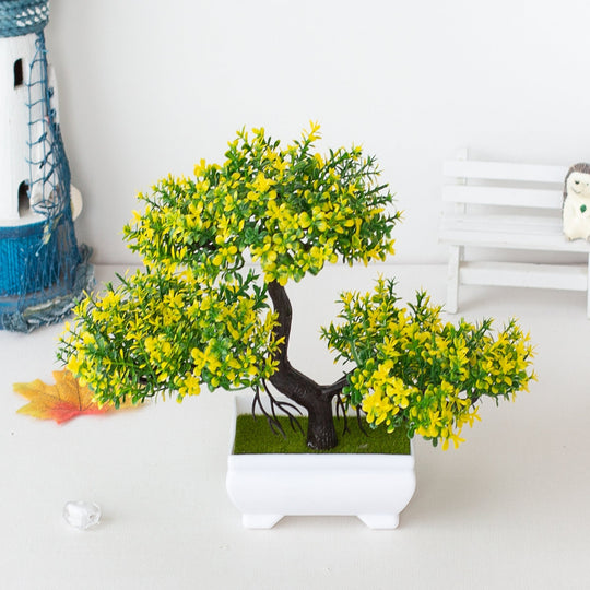 Artificial Flowering Bonsai | Faux Tabletop Tree Decor