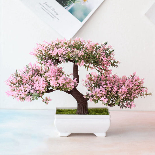 Artificial Flowering Bonsai | Faux Tabletop Tree Decor