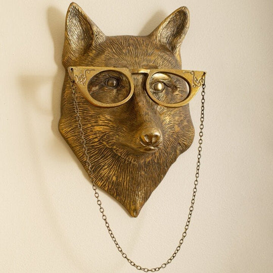 Novelty Animal Head Wall Decor | Deer With Glasses Sculpture