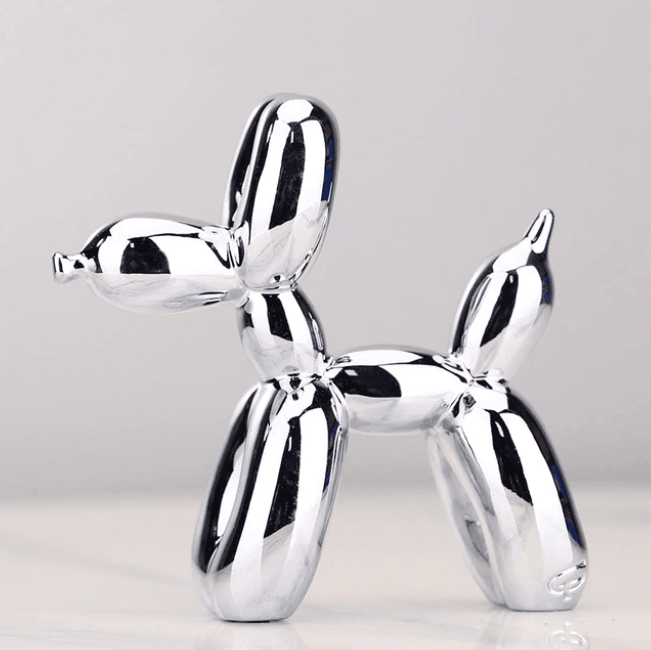 Balloon Dog Sculpture | Chrome-Finish Decorative Accent