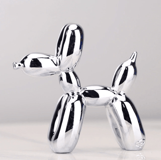 Balloon Dog Sculpture | Chrome-Finish Decorative Accent