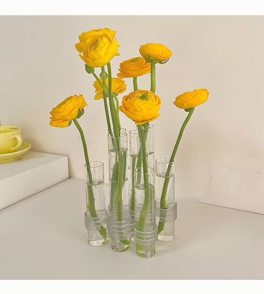 Glass Tube Bud Vase | Modular Flower Vase Set