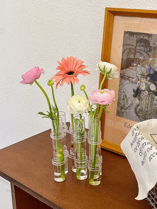 Glass Tube Bud Vase | Modular Flower Vase Set