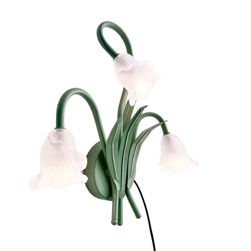 Floral Tube Arm Wall Light Fixture