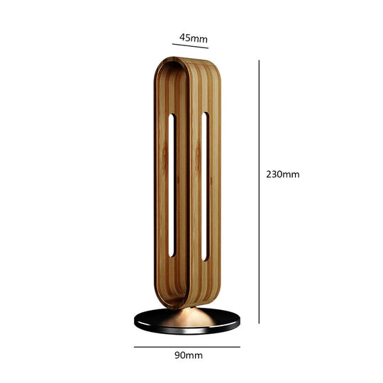 Wood Headphone Stand | Metal Base Desk Organizer