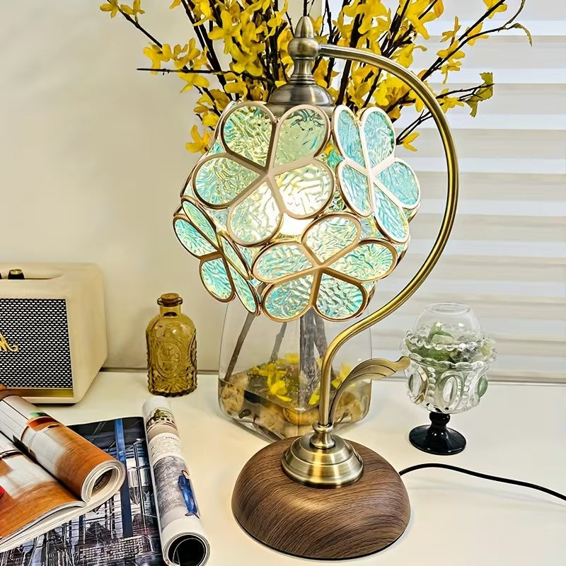Petal Glass Table Lamp | Mosaic Shade Reading Light