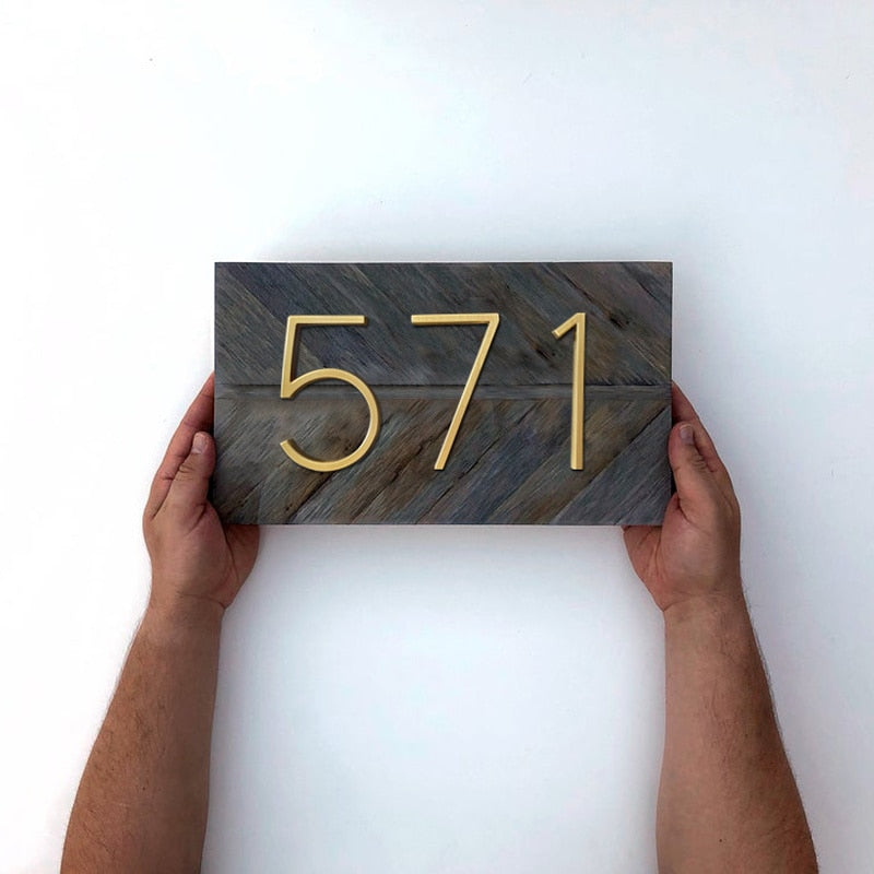 Modern House Numbers | Wall-Mounted Address Digits