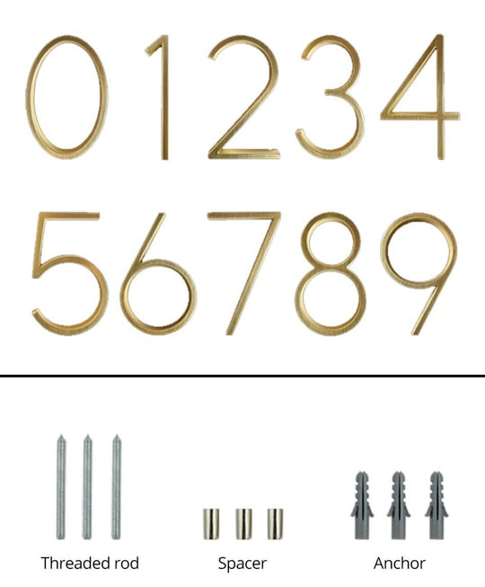 Modern House Numbers | Wall-Mounted Address Digits