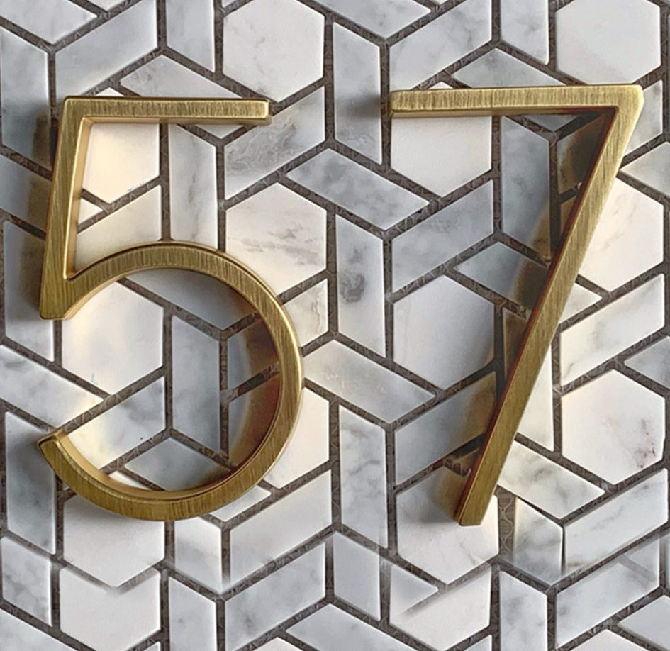 Modern House Numbers | Wall-Mounted Address Digits