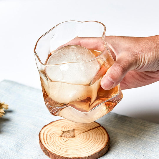 Textured Whiskey Glasses | Two-Piece Cocktail Glass Set