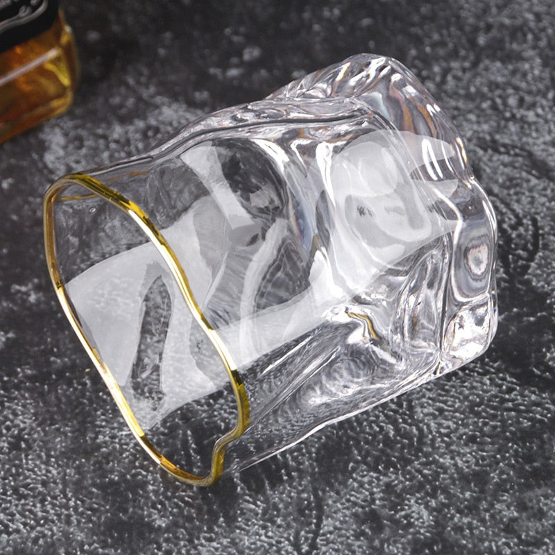 Textured Whiskey Glasses | Two-Piece Cocktail Glass Set