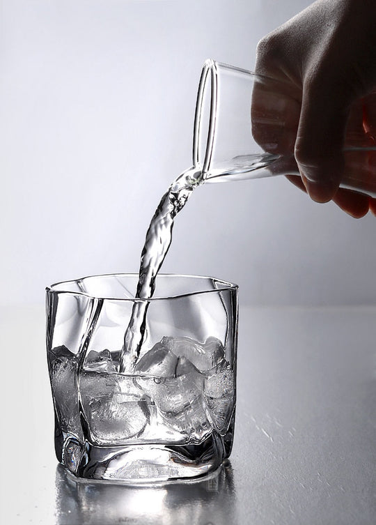 Textured Whiskey Glasses | Two-Piece Cocktail Glass Set