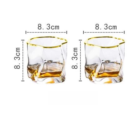 Textured Whiskey Glasses | Two-Piece Cocktail Glass Set