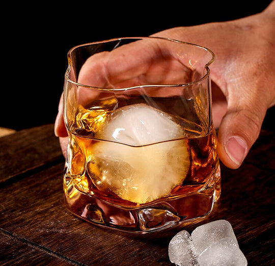 Textured Whiskey Glasses | Two-Piece Cocktail Glass Set
