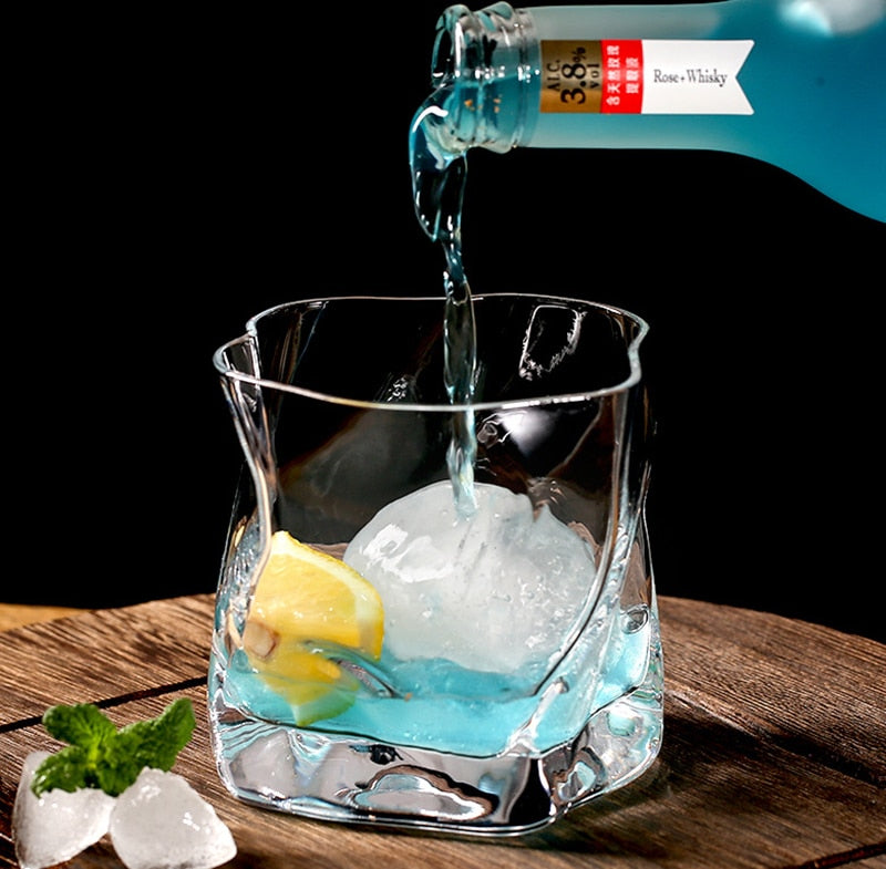 Textured Whiskey Glasses | Two-Piece Cocktail Glass Set