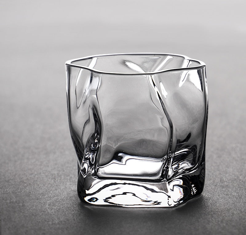 Textured Whiskey Glasses | Two-Piece Cocktail Glass Set