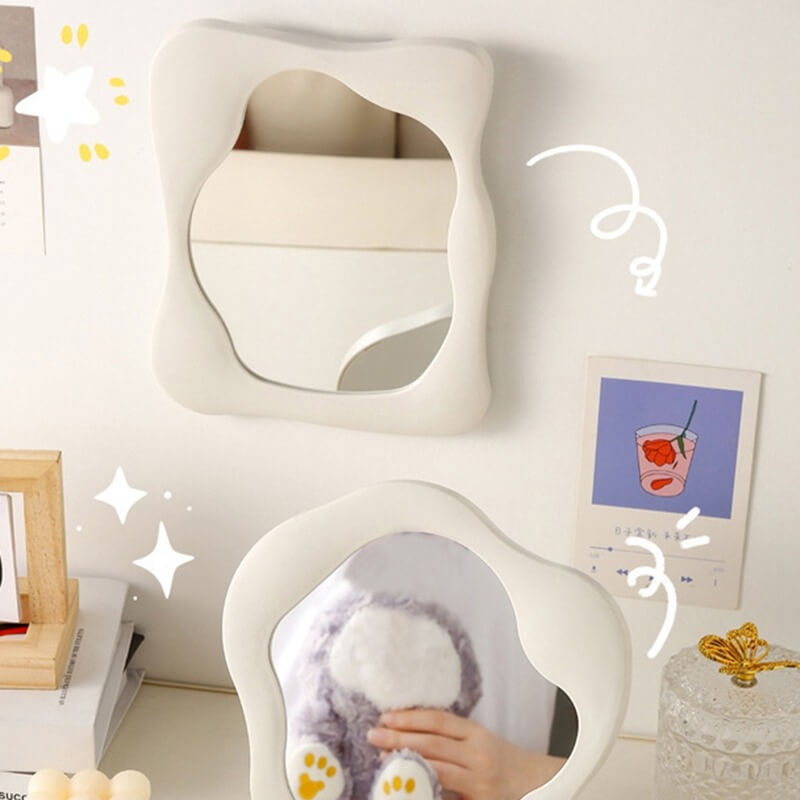 Wavy Freeform Mirror | Vanity Tabletop Accent Mirror