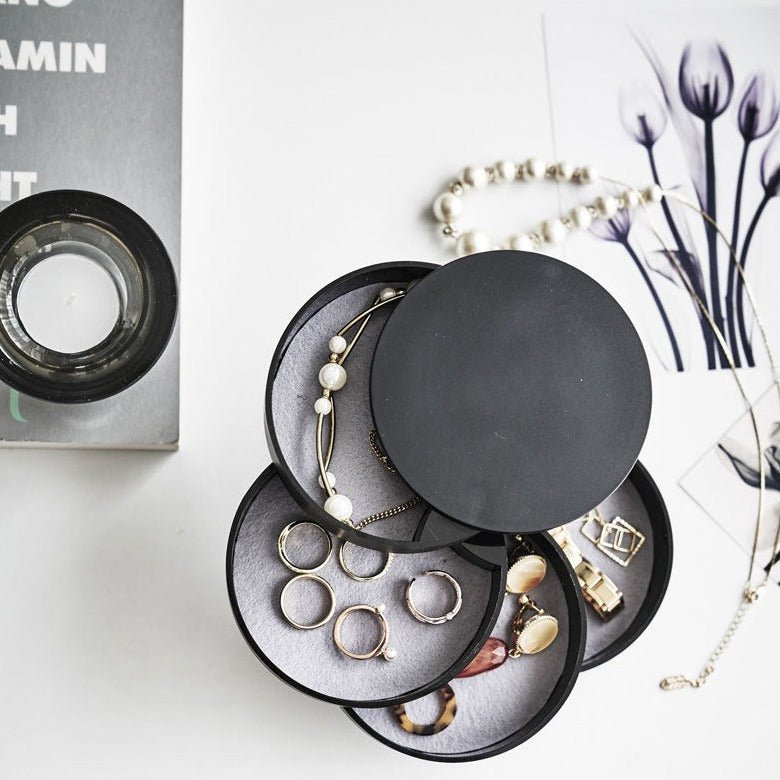 Round Jewelry Organizer | Stackable Storage Compartments