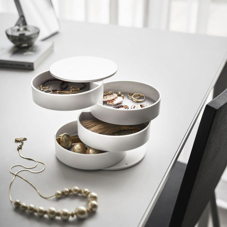 Round Jewelry Organizer | Stackable Storage Compartments