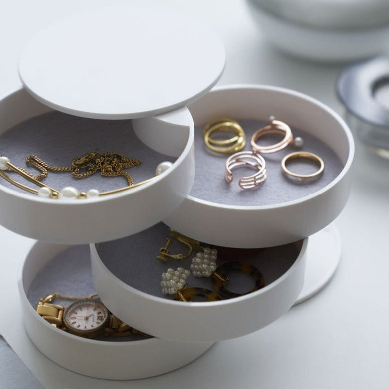 Round Jewelry Organizer | Stackable Storage Compartments