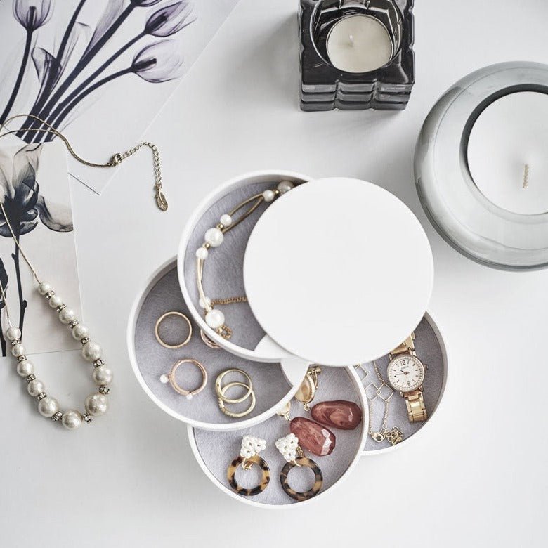 Round Jewelry Organizer | Stackable Storage Compartments