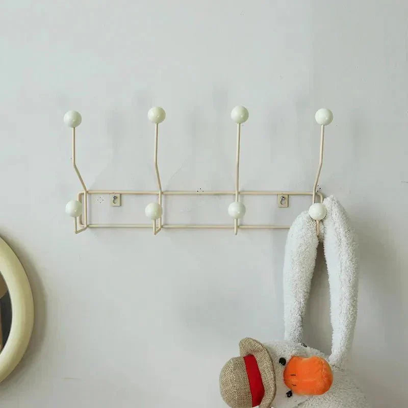 Metal Coat Hook Rack | Wall-Mounted Entryway Storage