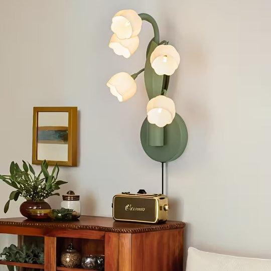 Floral Wall Light Fixture | Multi-Arm Sconce Design